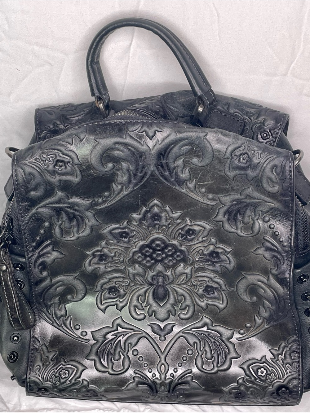 FEIGITOR Genuine Leather Convertible Backpack Purse
